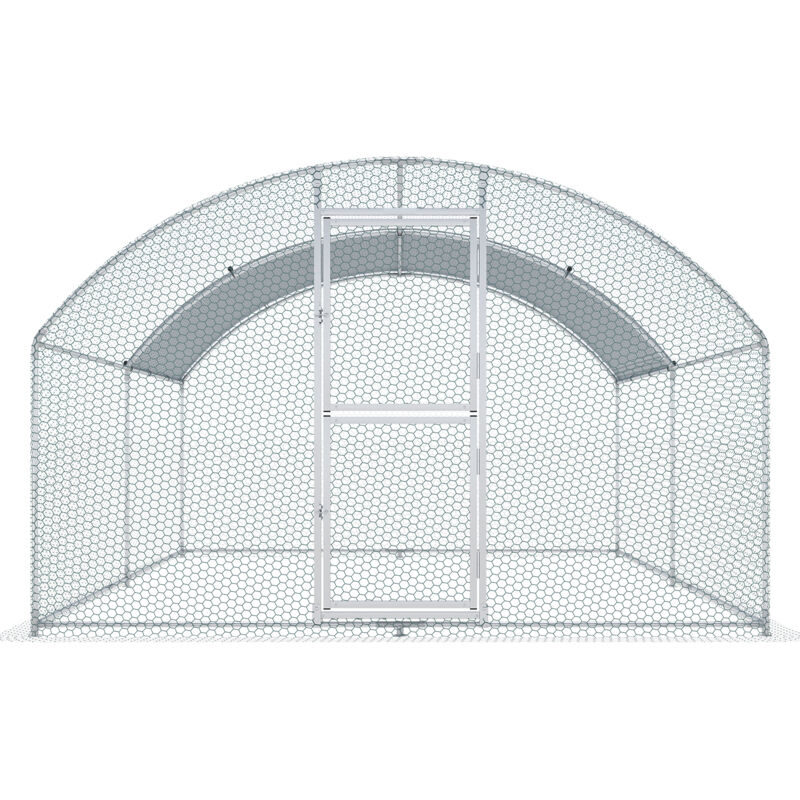 Mophorn - Grand poulailler en métal , 13,1 x 9,8 x 6,6 pi, cage à volaille à accès facile, couverture imperméable, toit en dôme, pour cour,