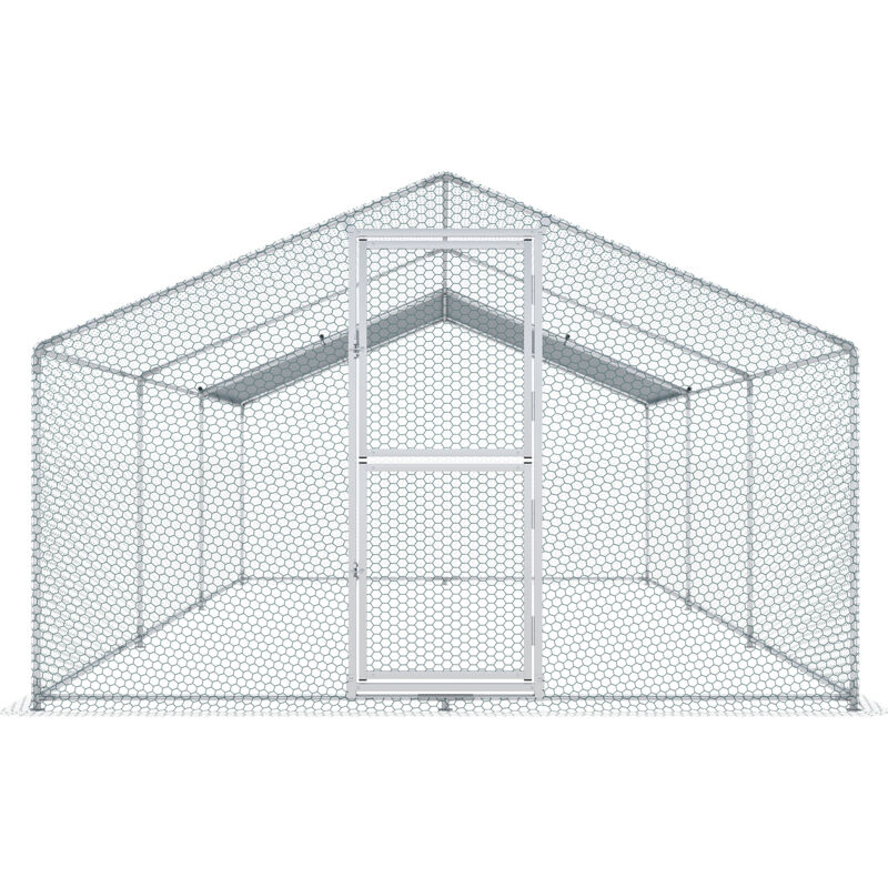 Mophorn - Grand poulailler en métal avec enclos Cage à volaille avec accès facile Housse imperméable 19,7 x 9,8 x 6,6 pi Toit pointu pour poulailler