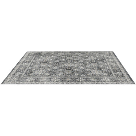 Mophorn Grand tapis lavable de 2,4 x 3 m, doux et durable, antidérapant, résistant aux déchirures, pour chambre à coucher, chambre d'enfant, entrée, bureau, adapté aux animaux et aux enfants, gris
