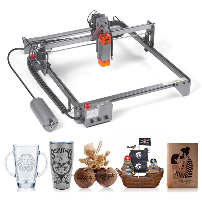 Graveur laser 10 w, machine de gravure 15,7' x 15,7', vitesse de 10 000 mm/min, spot comprimé, protection des yeux, découpeur laser pour bois, métal,