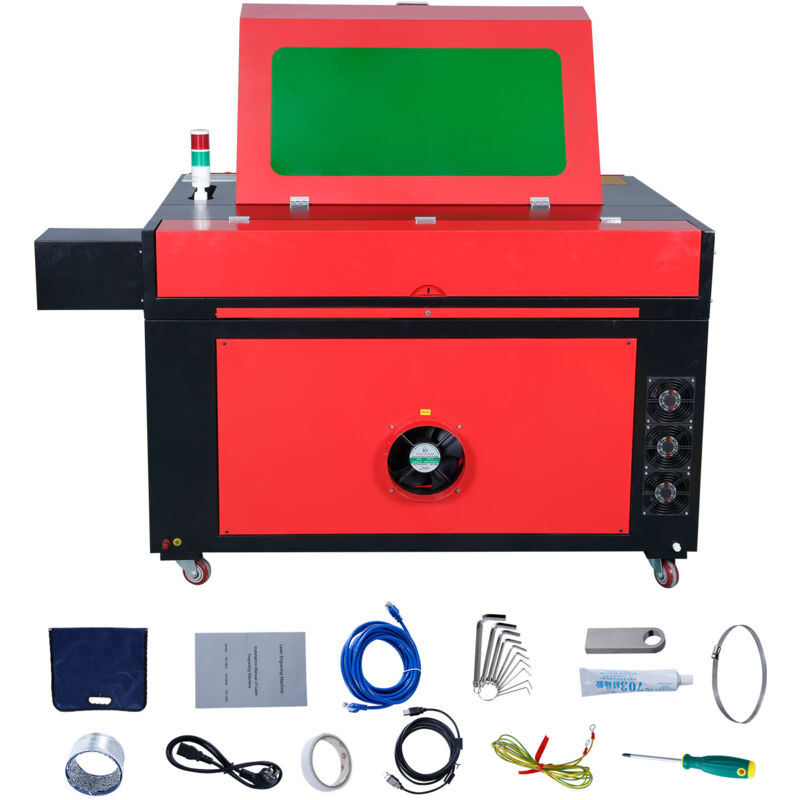 Mophorn Graveur laser CO2 100 W 600 x 900 mm Découpeur laser 800 mm/s avec assistance pneumatique Compatible avec LightBurn CorelDRAW Windows Mac OS
