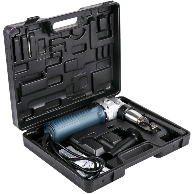 Grignoteuse électrique de métal 625W, 1000RPM High-Speed Cutter, 110V, avec lames et étui de rangement, pour couper l'acier inoxydable, l'aluminium