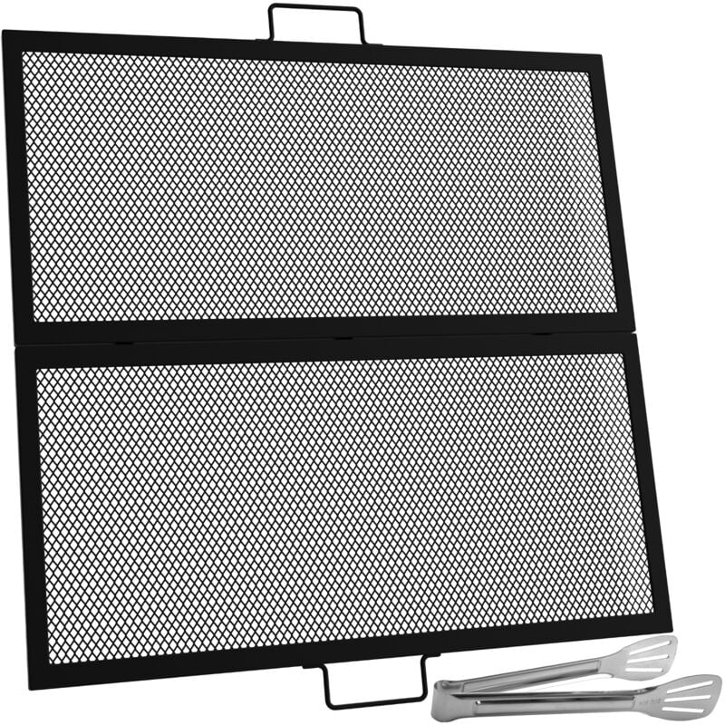 Mophorn - vevor Grille de cuisson pour foyer de 91,4 cm, grilles de feu carrees pliables, barbecue robuste X-Marks avec poignee portable et acier