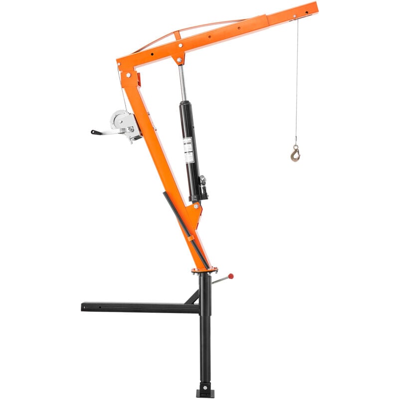 Grue hydraulique pour camionnette, capacité de 500 lb, pivot à 360°, 3 capacités de flèche, pour la construction, la foresterie et le levage en usine