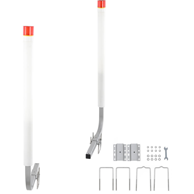 Mophorn - Guide de remorque de bateau , 1,57 m avec lumière led, 2 guides de remorque en acier galvanisé antirouille, tuyaux en pvc inclus, convient