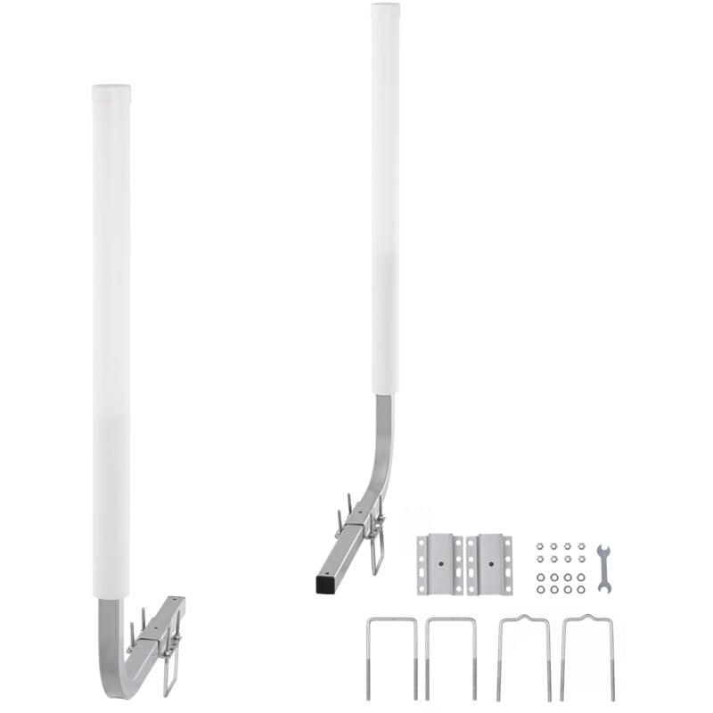 Mophorn - Guide de remorque de bateau réglable 1,1 m, 2 poteaux en acier galvanisé antirouille avec pvc pour remorques de ski, de pêche et de voilier