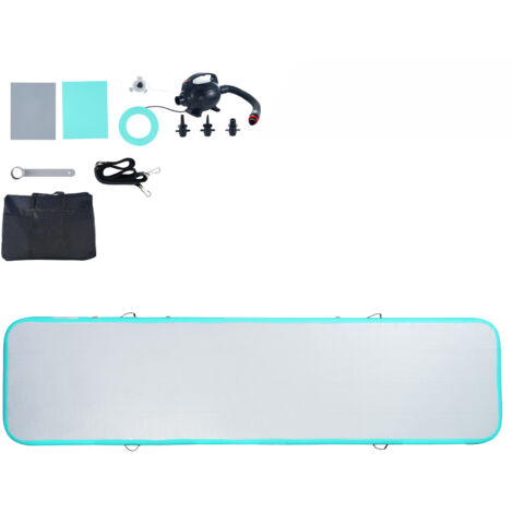 Mophorn Gymnastics Air Mat - Colchón inflable de tumbling de 4 pulgadas de grosor. 13 pies, bomba eléctrica incluida. Ideal para el hogar, el gimnasio, el yoga, el cheerleading