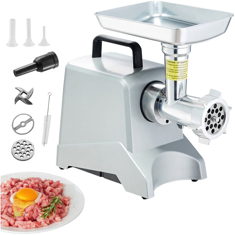 Hachoir à viande électrique - Capacité de 5 lb/min, 575 w (800 w max.). Un hachoir à viande industriel équipé d'une lame, d'une plaque de broyage,