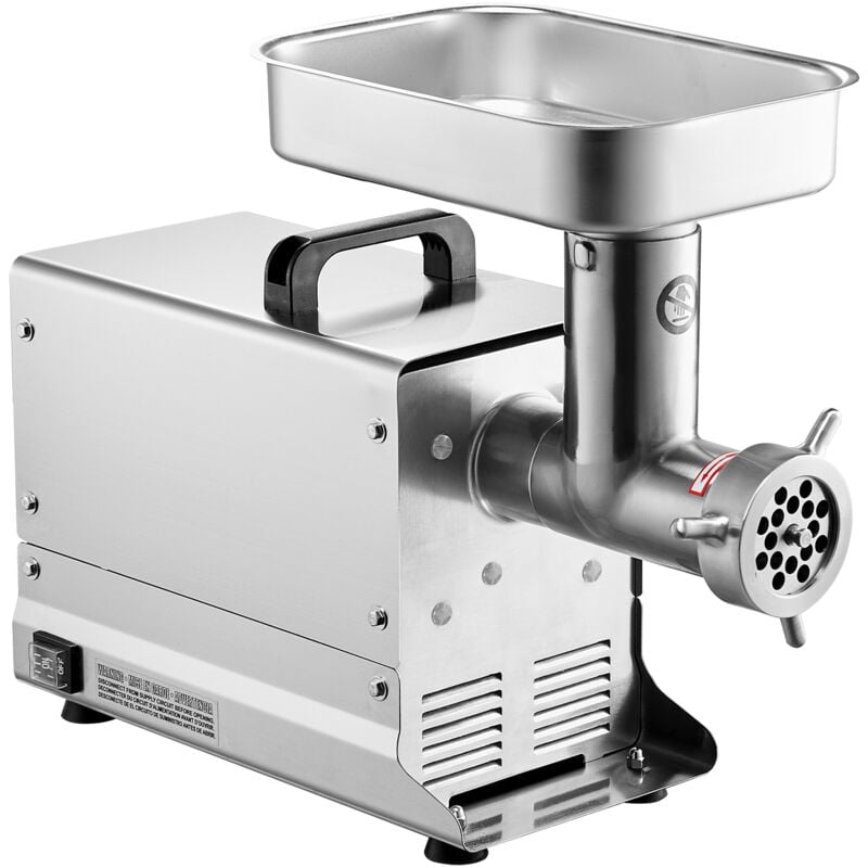 Mophorn Hachoir à viande électrique, capacité de 5 lb/min, hachoir commercial en acier inoxydable avec lame et plaque, machine à saucisses pour