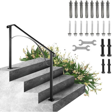 Mophorn Handrail Arch 3 Fits 3 or 4 Steps Matte Black