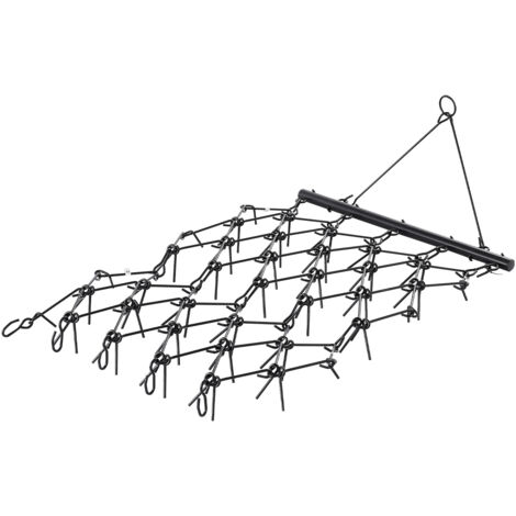 Mophorn Herse Traînée à Chaîne 1707x1219 mm avec 80 Dents Acérées, Idéale pour le Nivellement de Paysage, la Préparation de Terrain et l'Entretien de Gazon. Compatible avec Tracteurs, VTT, UTV