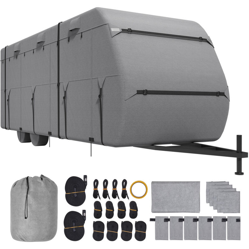 Housse de caravane de voyage,housse de camping-car de 20 à 22 pieds, tissu non tissé à 4 couches,imperméable, coupe-vent, indéchirable, housse de