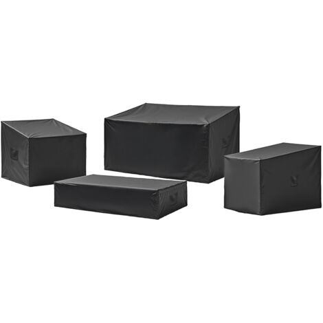 Mophorn Housse de Protection pour Meubles de Jardin Lot de 4, Bâche Imperméable et Durable en 420D pour Mobiliers d’Extérieur, Convient aux Canapés, Tables et Chaises de Patio, Utilisation Toutes
