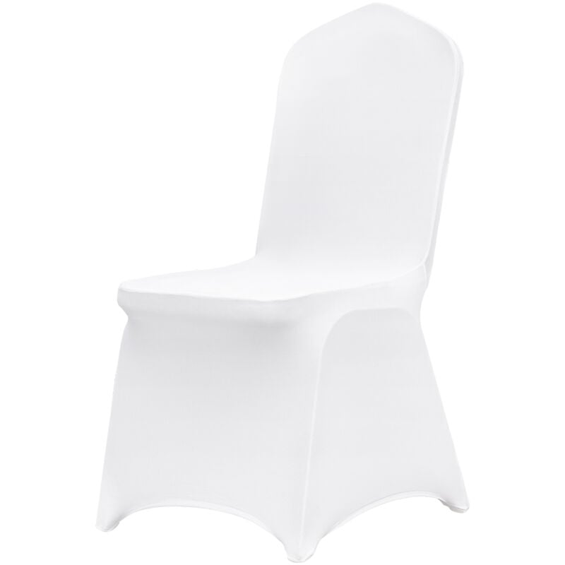 Mophorn - Housses de chaise pliantes en élasthanne extensible , ajustement universel, protection amovible et lavable. 12 pièces blanches pour de