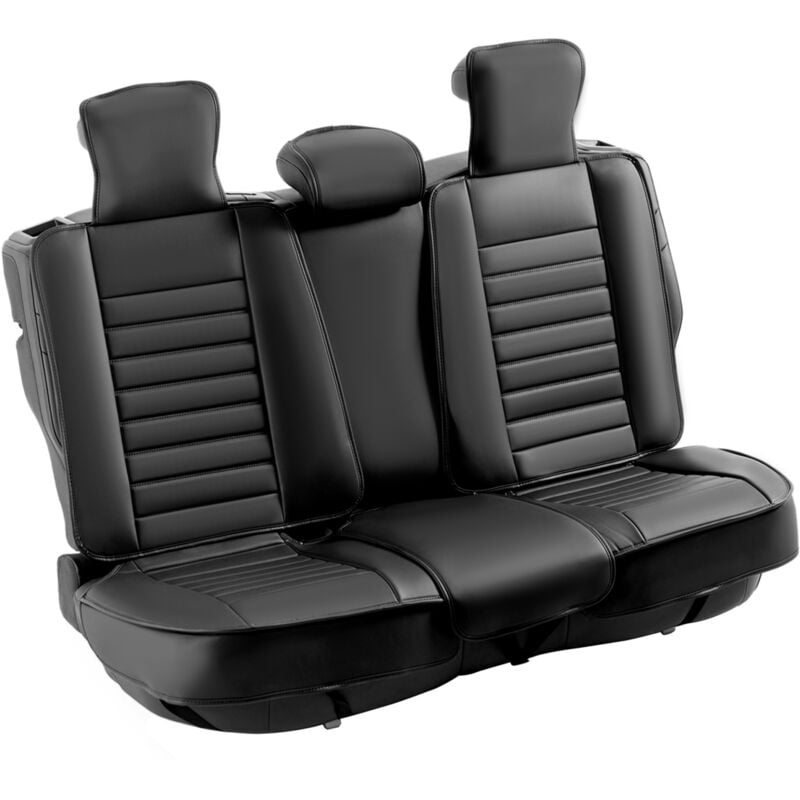 Housses de siège ensemble universel pour sièges de voiture complets, 9 pièces en similicuir, avant et arrière, semi-fermées, appui-tête amovible,