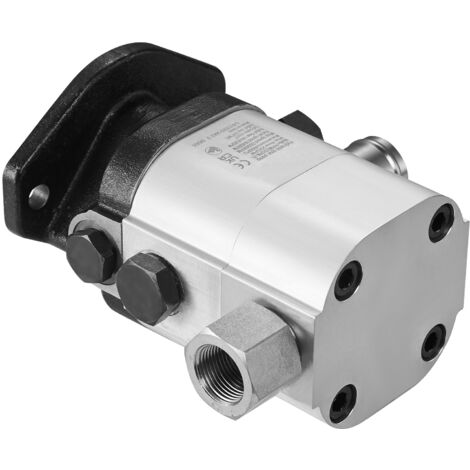 Mophorn Hydraulic Log Splitter Pump - 22GPM, 2 Stage, 4000PSI. 1" Inlet, 3/4" NPT Outlet, 3600 RPM. Aluminum Gear Pump for Small Engine.