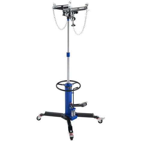 Mophorn Hydraulischer Getriebeheber mit 600 kg Tragkraft, Teleskop-Design und Pedalsteuerung, einstellbare Hubhöhe von 88 bis 176 cm, ideal für Werkstatt- und Garagenarbeiten, Farbe Blau