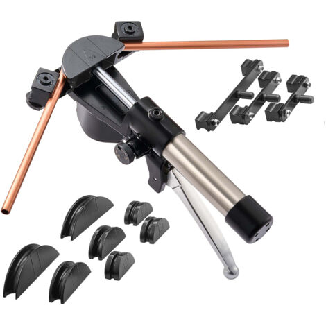 Mophorn Hydraulisches Rohrbiegegerät, 6-22 mm,Biegemaschine mit 90°-Biegung, Rohrbieger und 7 Biegebacken aus Aluminiumlegierung,ideal für Arbeiten in Klimatechnik,Kältetechnik und Fahrzeugreparaturen