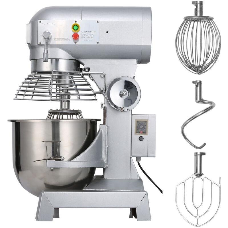 Image of Impastatrice Planetaria 20L Elettrica 3 Velocita Regolabile da Tavolo, Impastatrice Elettrica da Cucina per Farina Uova Crema Carne Ciotola Velocita