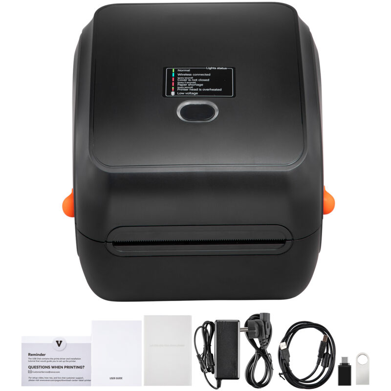 Mophorn - Imprimante d'étiquettes thermique 300 dpi pour colis postaux 4x6, Bluetooth sans fil avec reconnaissance automatique d'étiquettes, prend en