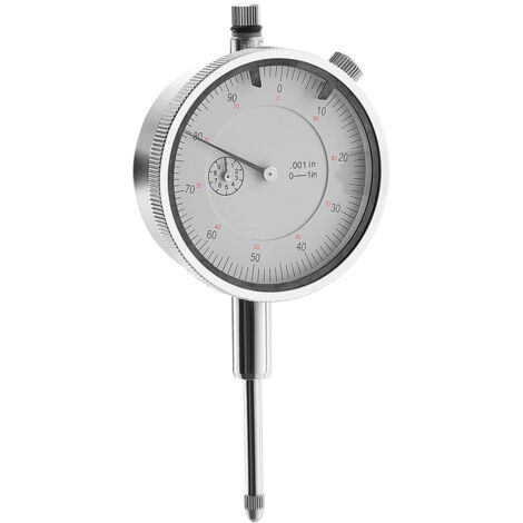 Mophorn Indicateur de test à cadran, précision 0,03 mm, plage de mesure 0-25,4 mm, comparateur avec grand cadran lisible, idéal pour mesurer le diamètre intérieur et détecter les faux-ronds