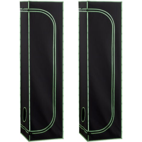 Mophorn Indoor Grow Tent, 40 x 40 x 160 cm, 600D Reflective Mylar, Plant Tent with Observation Window, Removable Floor Tray & Zipper, Durable Growing Tent for Fruits, Flowers, and Vegetables