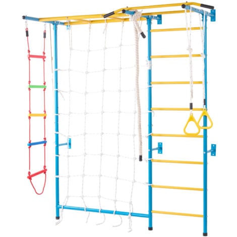 Mophorn Indoor Jungle Gym for Toddlers - 7-in-1 Climbing Playset with Carbon Steel, Supports 220 lbs, Multicolor Fun for Kids and Families