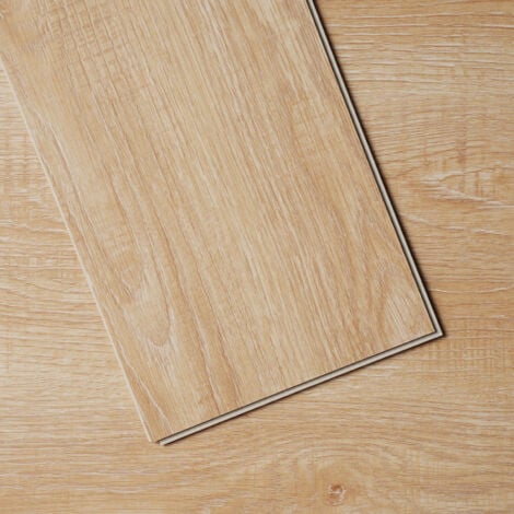Mophorn Interlocking Vinyl Floor Tiles 1220 X 185 mm, 10 Tiles 5.5mm Thick Snap Together, Natural Wood Grain DIY Flooring for Kitchen, Dining Room, Bedrooms & Bathrooms, Easy for Home Decor