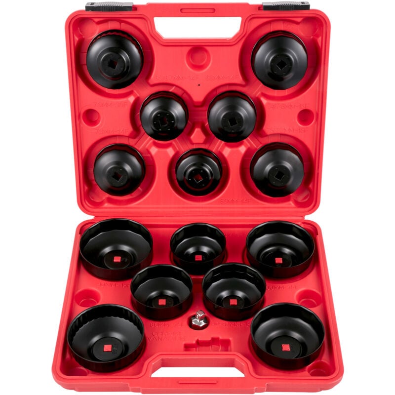 Mophorn - Jeu de douilles de filtre à huile, jeu de 14 clés de filtre à huile, jeu de douilles de filtre à huile en acier robuste, jeu de douilles de