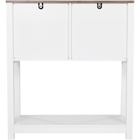 Mophorn Kaffeebarschrank 80 x 35 x 88 cm mit 3 Ebenen Stauraum, Kaffeetisch mit Magnettüren, Sideboard-Buffetschrank für Wohnzimmer und Flur