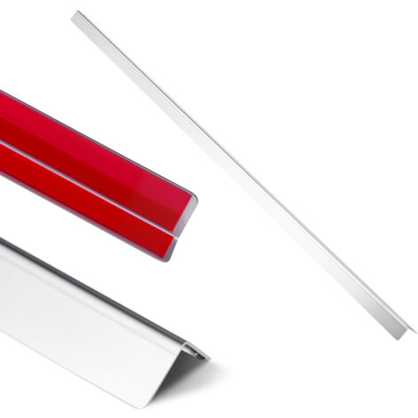 Mophorn Kantenschutz für Wand, 25 x 25 x 1217 mm, 10er-Pack Winkelprofil, Eckenschutz aus Edelstahl, Wandschutz, mit 3M Klebeband, 90-Grad-Winkel, geeignet für Zuhause, Büro und öffentliche Bereiche