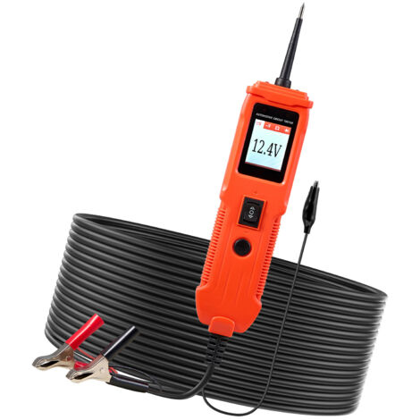 Mophorn Kfz-Stromkreistester Elektroprüfer 8-35 DCV mit Sonde & TFT-Farbdisplay, Spannungsprüfer mit 4 m Kabel & robustem ABS-Gehäuse, elektrischer Detektorfinder für Stromkreise