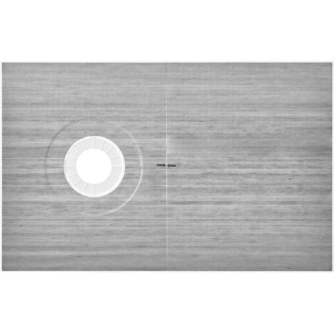 Mophorn  Kit de bordure de douche , bac de douche 1524 x 965 mm avec drain décalé de 160 mm, kit d'installation EPS léger avec 2 chiffons imperméables et bâtons de pente