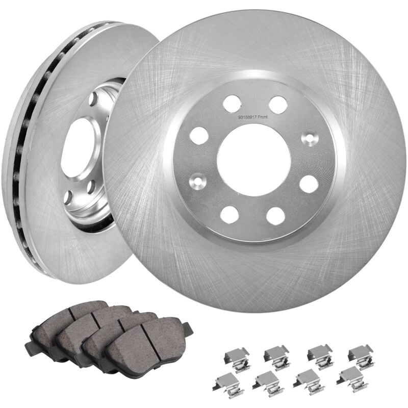 Mophorn Kit de frein avant pour Vauxhall Adam (M13), Corsa D (S07), Corsa D Box/Hatchback (S07), plaquettes de frein en céramique et rotors de 257 mm