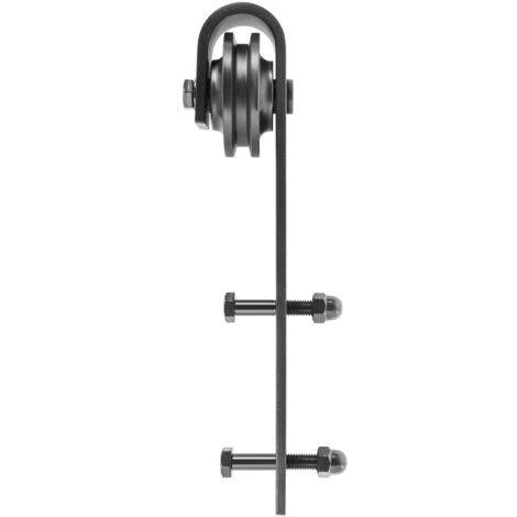 Mophorn Kit de herrajes para puertas corredizas de granero de 11 pies, riel de acero al carbono con capacidad de carga de 330 libras para puertas de 1,57 a 1,77 pulgadas de espesor y panel