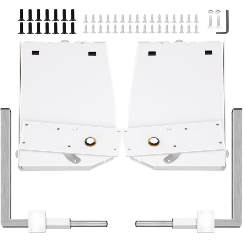 Mophorn - Kit de quincaillerie de support robuste pour lit escamotable , pour lits king et queen size (vertical), bricolage, acier, blanc