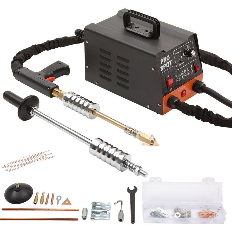 Kit de réparation de bosses pour soudeuse à goujon 3KW Soudeuse par points Extracteur de bosses 6 modes de soudage pour carrosserie automobile