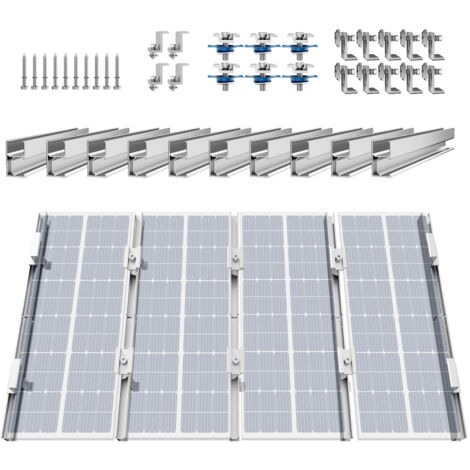 Supports De Fixation Pour Panneaux Solaires - En Aluminium - Forme En Z - Lot De 4