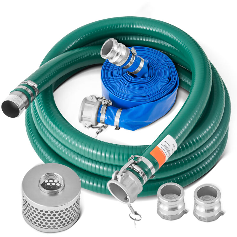 Kit de tuyau d'aspiration pour pompe à eau, 2 po x 50 pi, avec divers accessoires - Mophorn