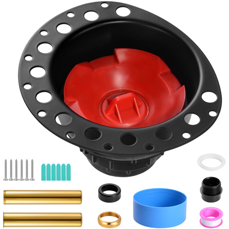 Kit de vidange de baignoire autoportanteABS,2 tuyaux d'échappement en laiton,kit de raccordement complet avec adaptateur,compatible avec plusieurs