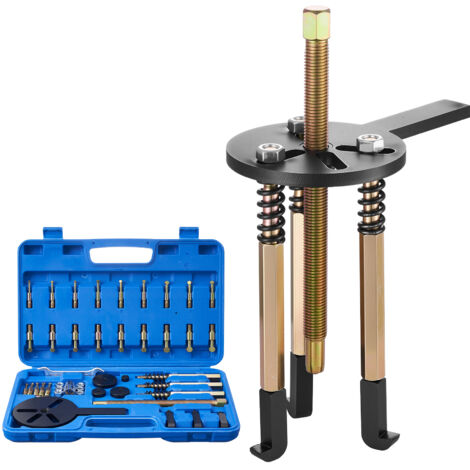 Mophorn Kit d'extracteurs de roulements à 3 mâchoires 36 pièces, pour roulements internes et externes sans arbre, polyvalent, avec mallette de transport robuste pour atelier