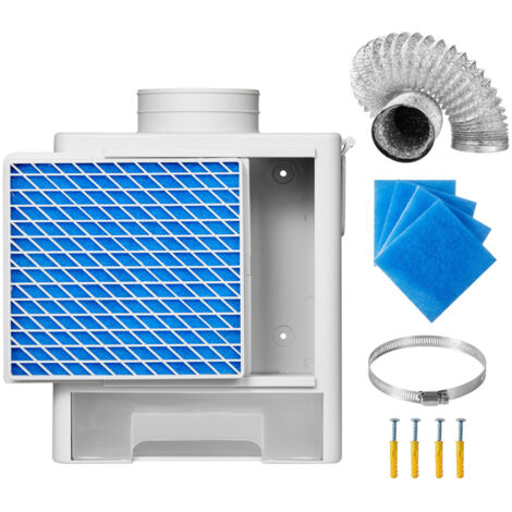 Mophorn Kit di sfiato per asciugatrice interna 3 in 1, materiale ABS resistente con cassetto dell'acqua per porta di scarico da 99 mm, compatibile con asciugatrici elettriche