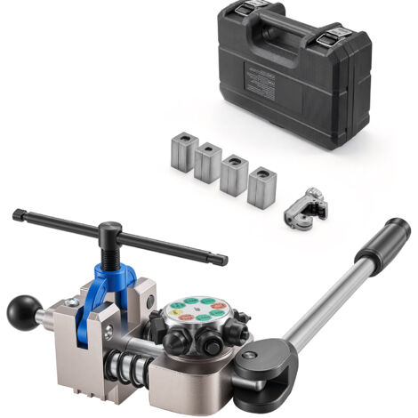 Mophorn Kit di strumenti per svasatura tubi freno, set professionale per doppia svasatura a 45° adatto a tubi sottili in acciaio, rame e alluminio da 4,76 mm, 6,35 mm, 7,94 mm e 9,52 mm, versatile