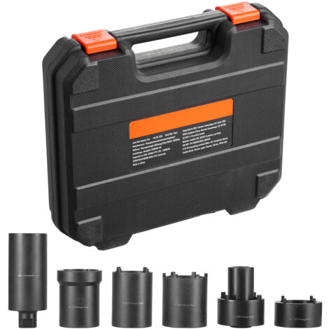 Mophorn Kit d'outils de douilles pour écrous de broche, entraînement 1/2 pouce, ensemble de 6 douilles pour écrous de moyeu d'essieu, pour véhicules Toyota, Ford, 4WD et GM, avec étui de rangement