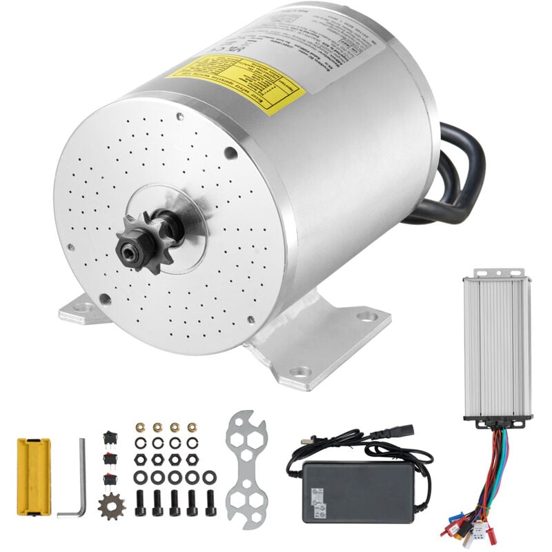Kit moteur électrique sans balais à courant continu 1800W–Moteur haute performance 48V 4 500 tr/min avec contrôleur de vitesse amélioré, idéal pour