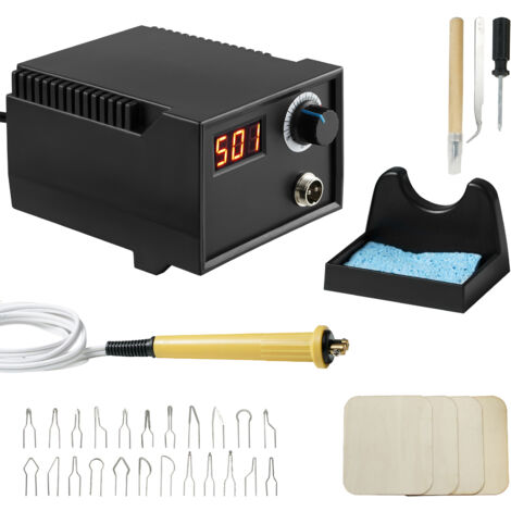Kit Pirografo Per Legno 60W - 30 Punte Con Temperatura Regolabile Per Principianti