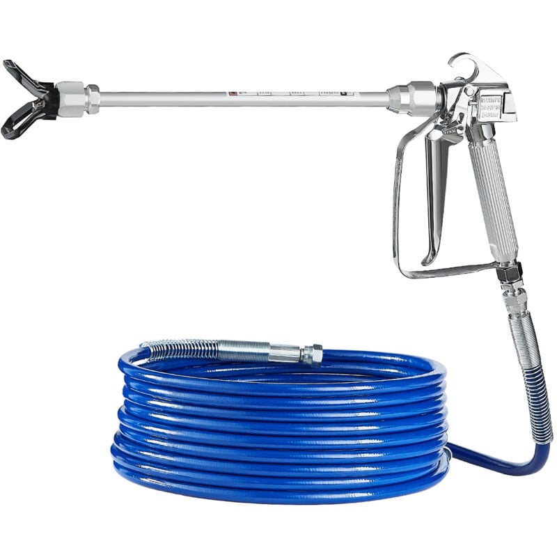 Mophorn - Kit pistolet pulvérisateur de peinture sans air et tuyau - Ensemble haute pression 3600 psi. Livré avec 5 embouts (211, 315, 417, 517,