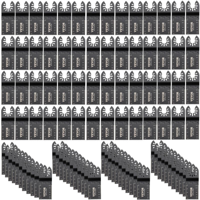 Vevor - Kit Scie a Outil Oscillant 45 - 47 hrc Lame Outil Multifonction Oscillante Lame de Scie de 34,92 mm Lame de Scie Oscillante 100 pcs Coupe