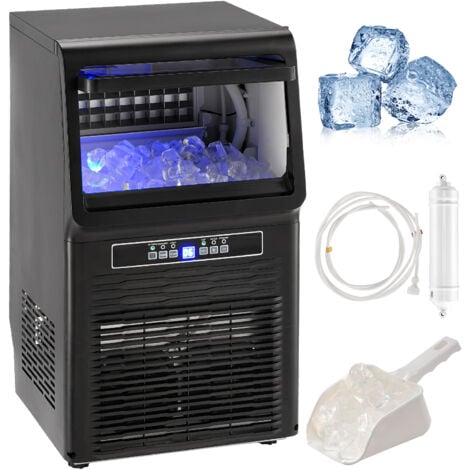 Mophorn Kommerzieller Eisbereiter 70 lbs/24h, Eismaschine mit 36 ​​Würfeln in 12-15 Min, freistehendes Gehäuse, 11 lbs Stauraum, LED-Digitalanzeige, für Bar, Zuhause, Büro, Restaurant