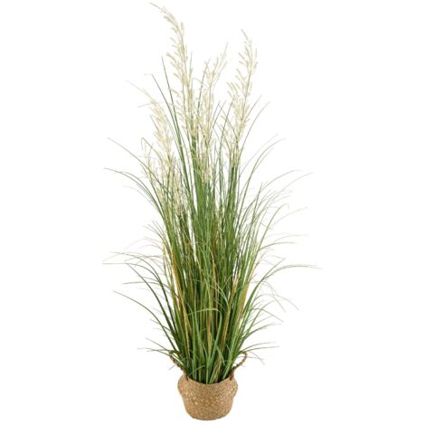 Mophorn Künstliche Graspflanze, 1194 mm hohes Schilfgras im Topf, langlebige PVC-Kunststoffpflanze, ideal für Heim-, Garten-, Büro- und Raumdekoration, 1 Stück, Grün